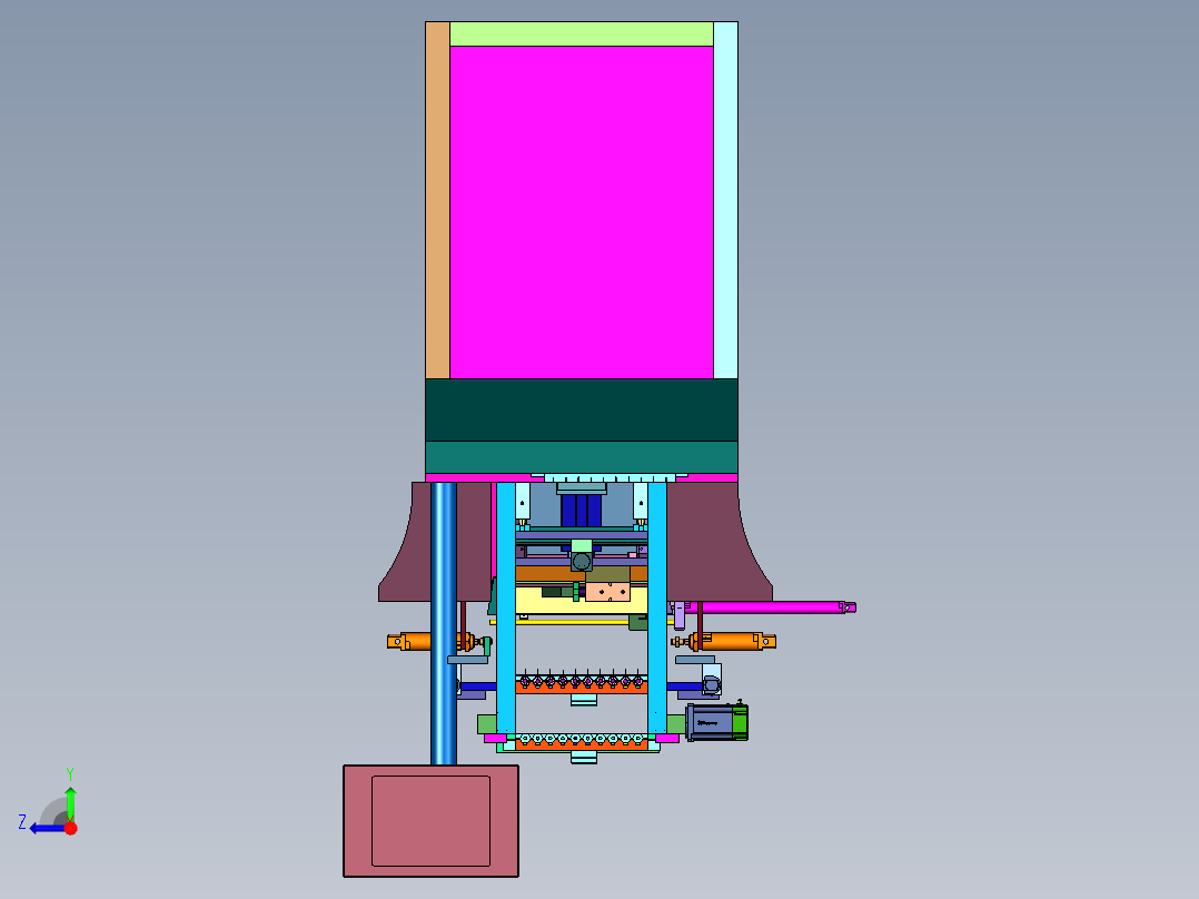 电感切脚浸锡设备右视图