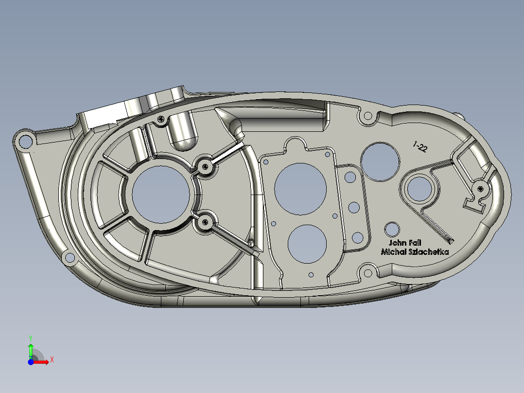 左侧曲轴箱前视图