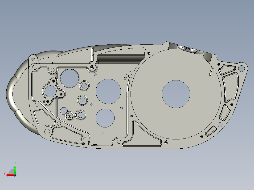 左侧曲轴箱后视图