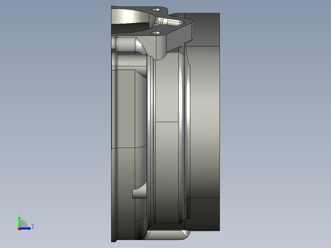 左侧曲轴箱左视图