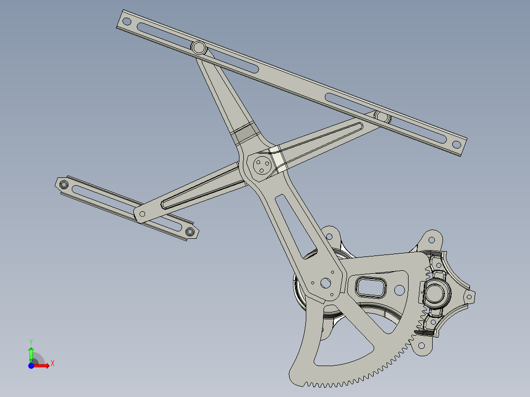 玻璃升降器前视图