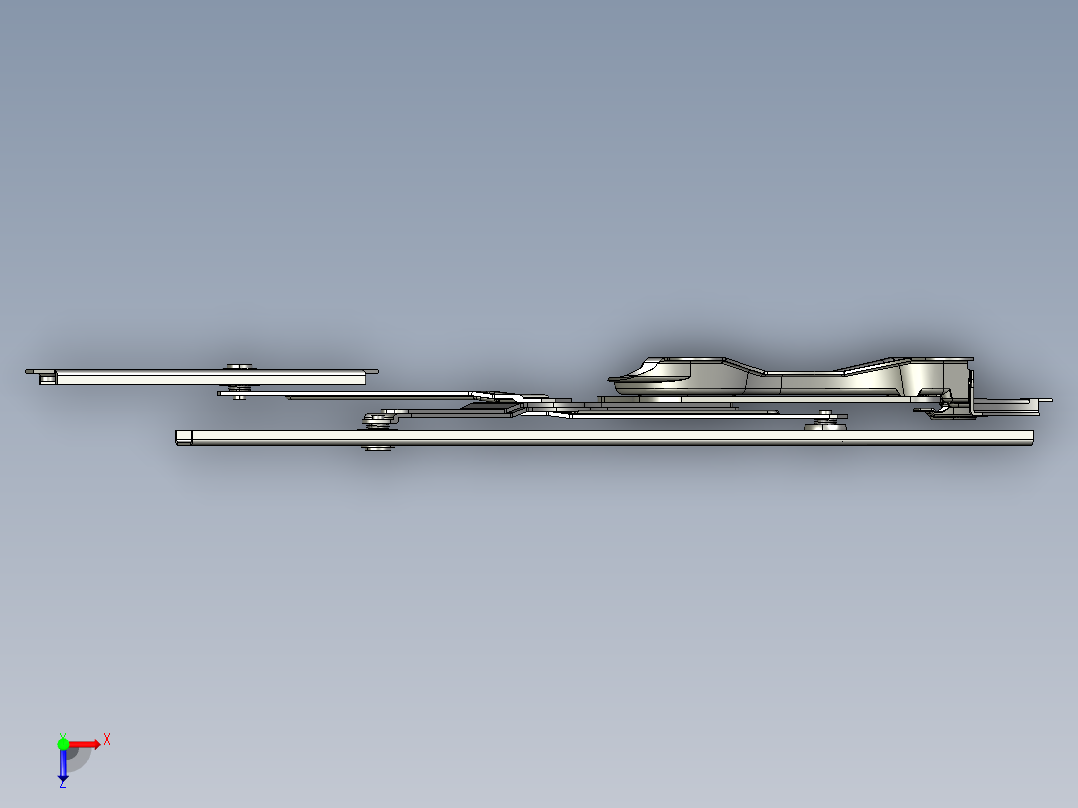 玻璃升降器俯视图