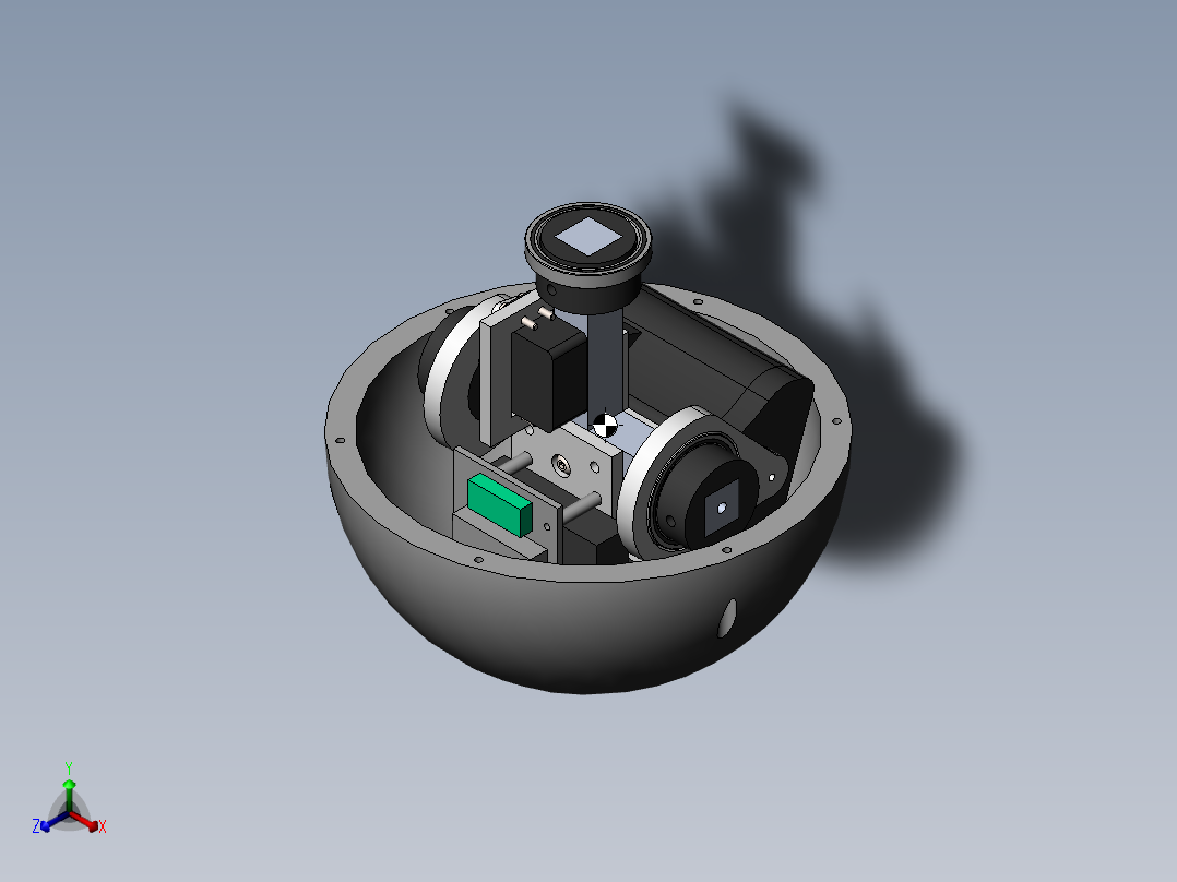 自动转向保龄球正等轴测图