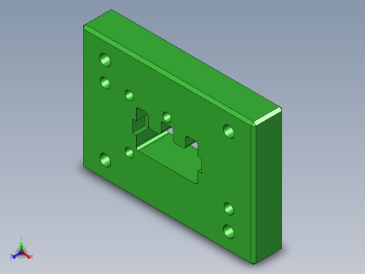 D0797-变压器铁芯E型垫片的冲压模具设计三维Step++CAD+说明书==371007=330正等轴测缩略图