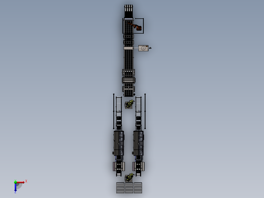 面包片自动烘烤装箱生产线sw20俯视图