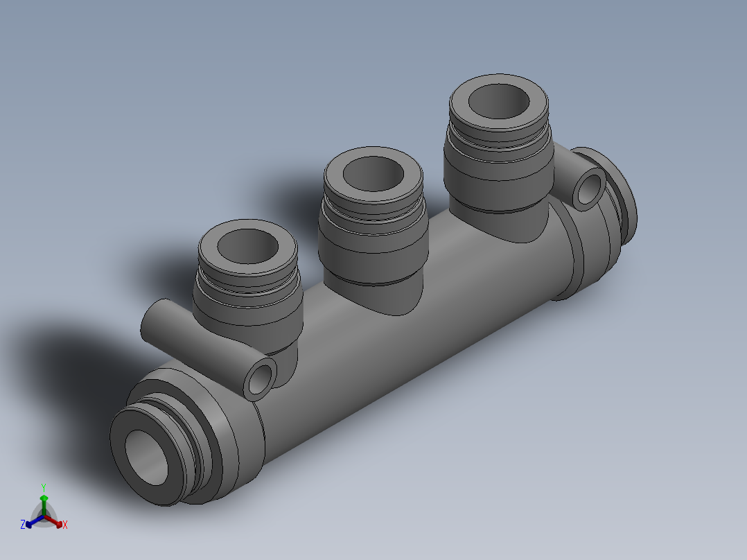 气动元件APK8正等轴测图