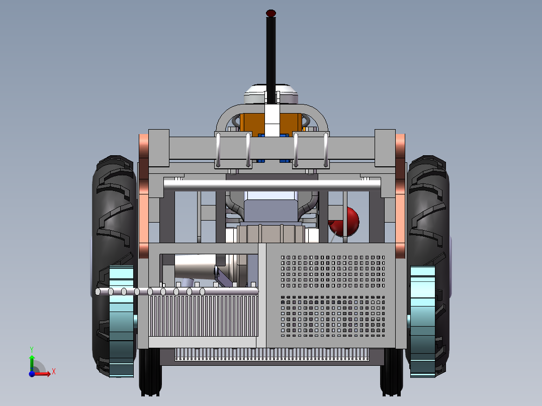振筛式花生收获机+计算说明前视图