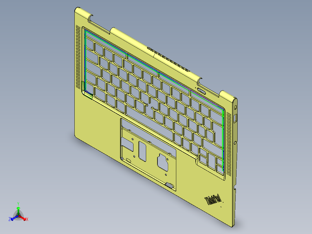 THINKPAD电脑键盘框铣KB框程序模型