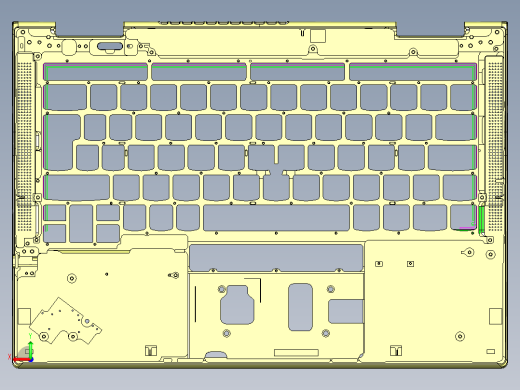 THINKPAD电脑键盘框铣KB框程序模型后视缩略图
