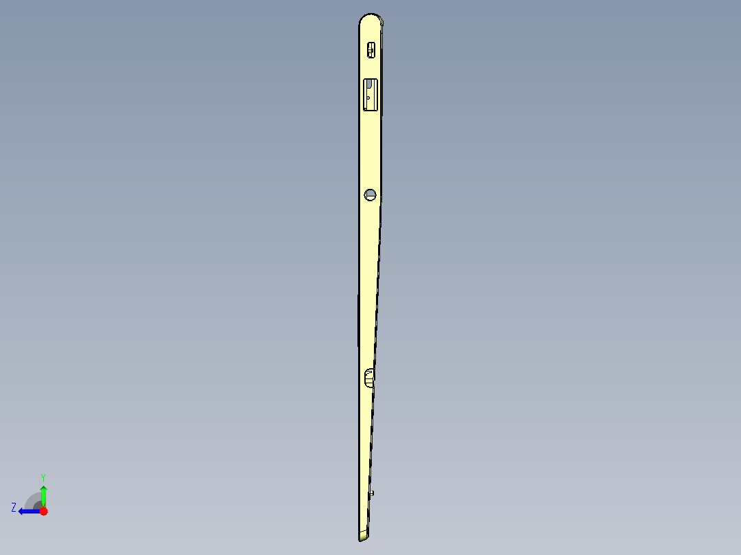 THINKPAD电脑键盘框铣KB框程序模型右视图