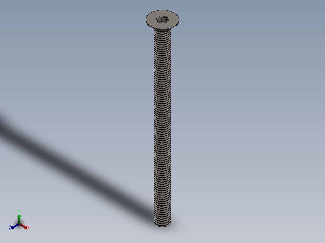 Screw_ISO_10642_M5x75_A2.SLDPRT正等轴测图