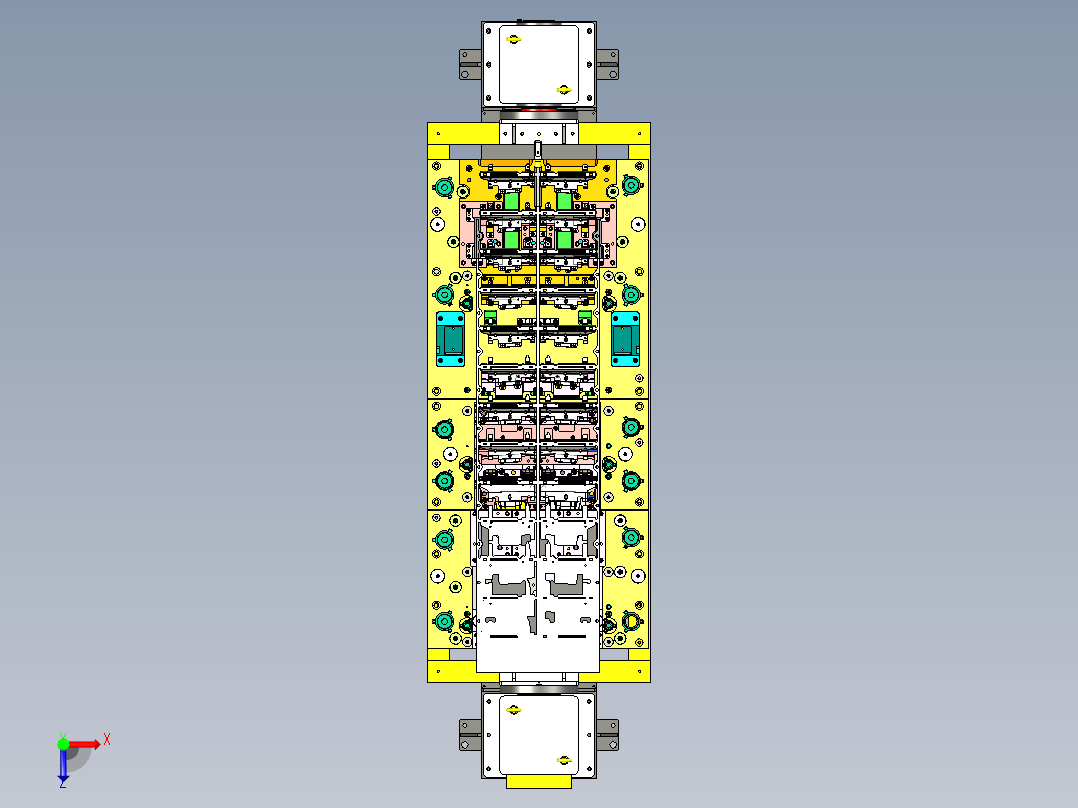 物料检查工装与变位机组合俯视图