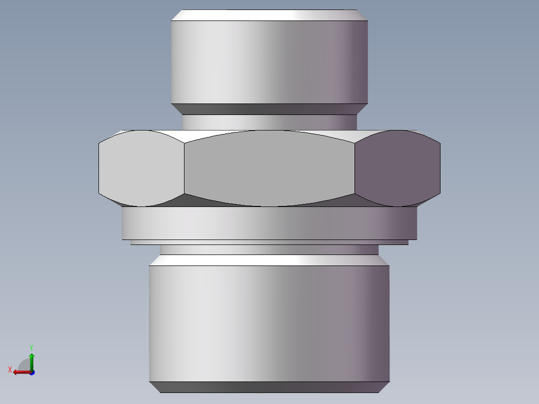 公制螺纹ED密封、1CM-18-22WD后视图