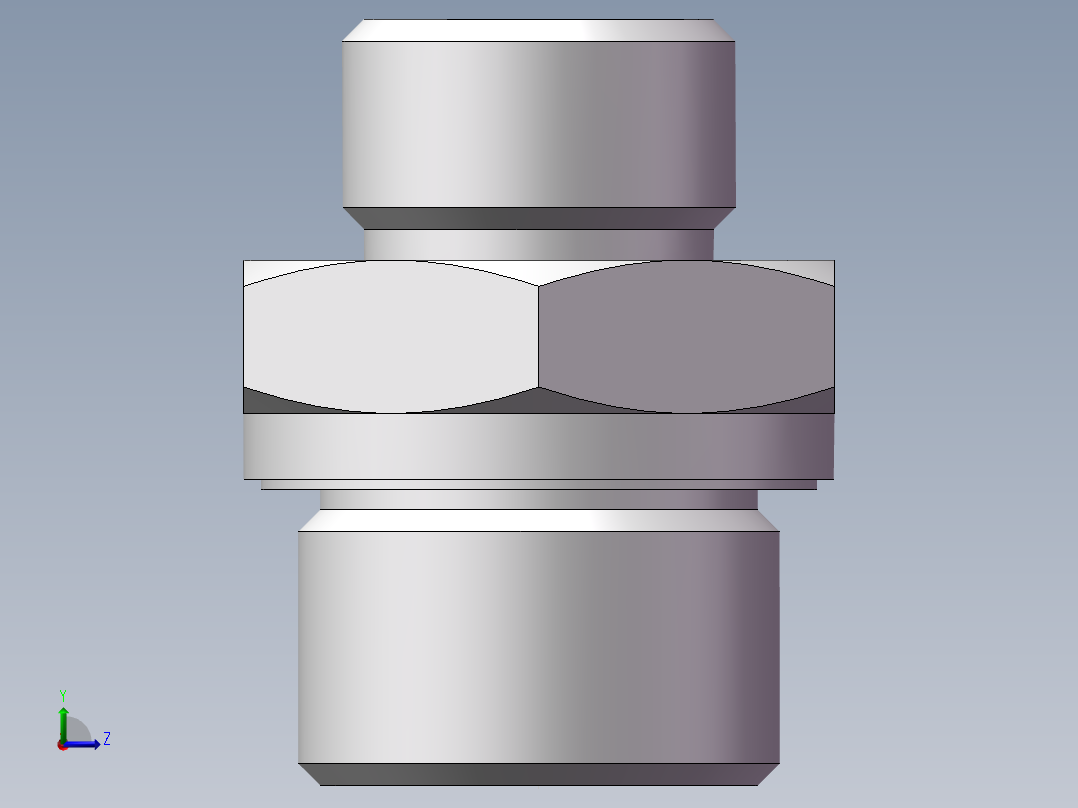 公制螺纹ED密封、1CM-18-22WD左视图