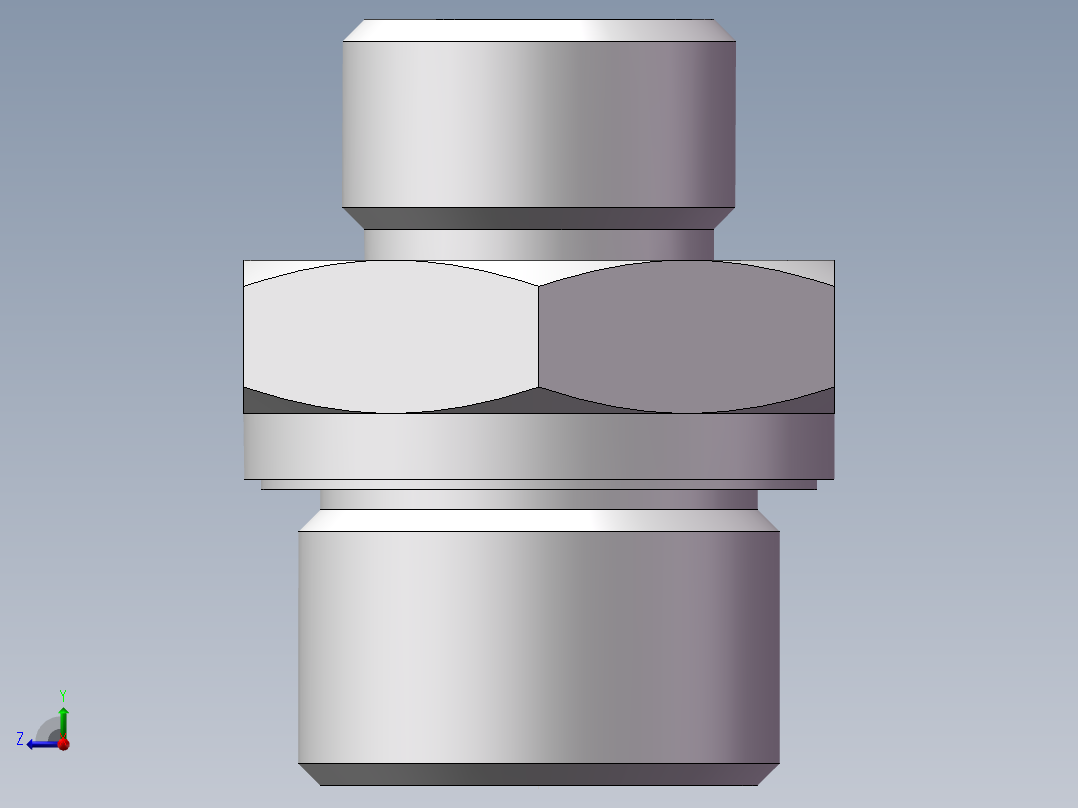 公制螺纹ED密封、1CM-18-22WD右视图