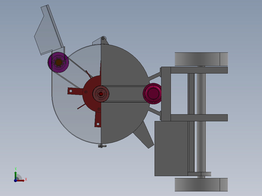 果园残枝粉碎机sw24前视图