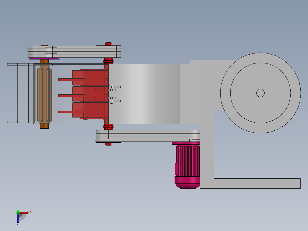 果园残枝粉碎机sw24俯视图