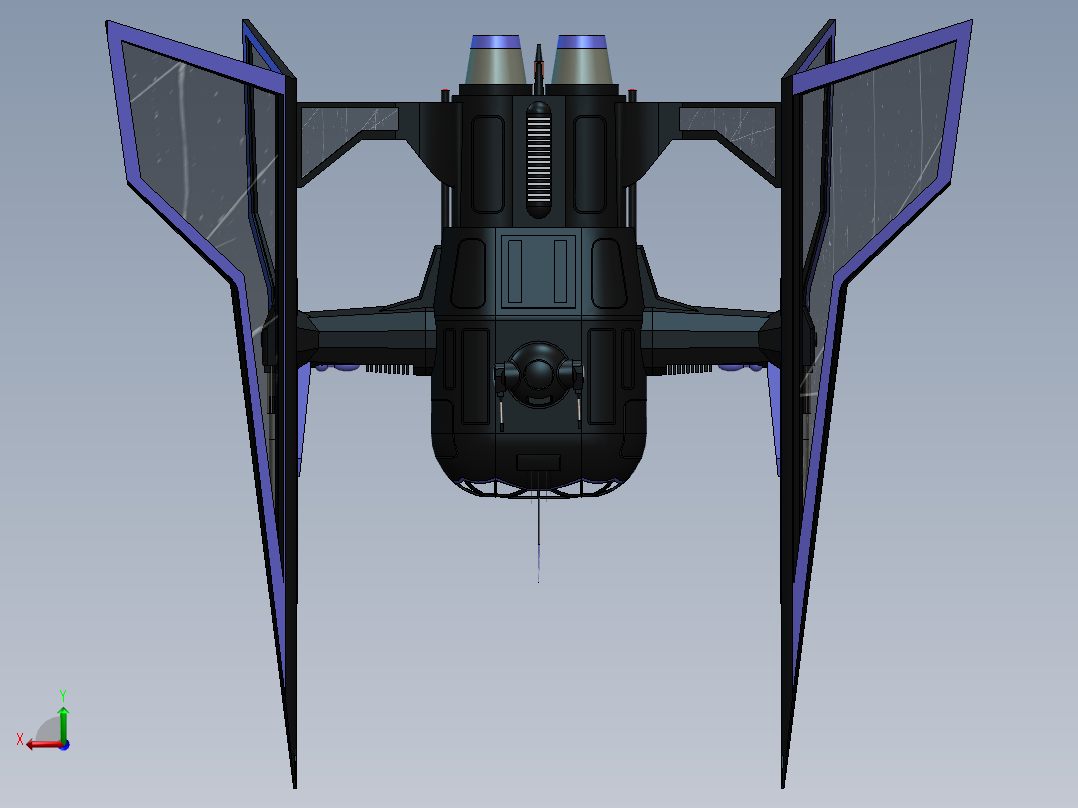 宇宙飞船后视图