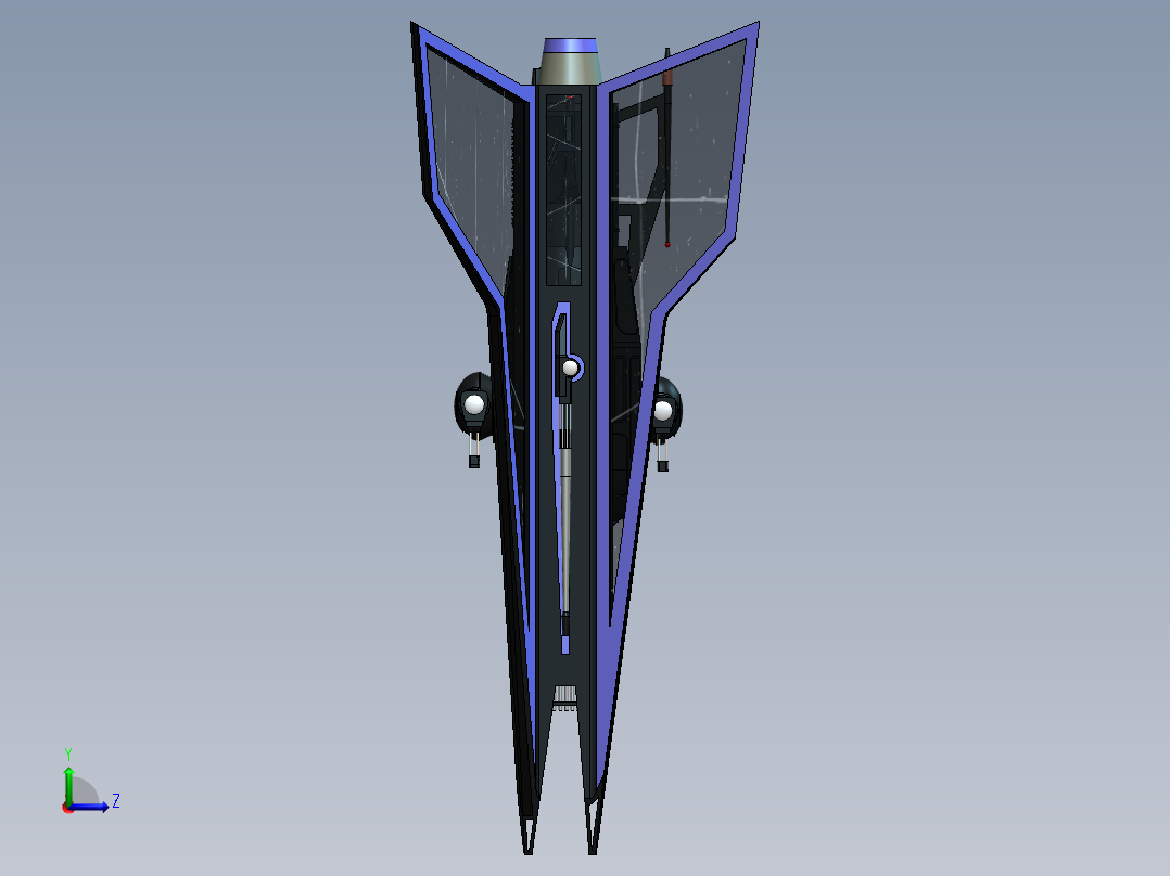 宇宙飞船左视图