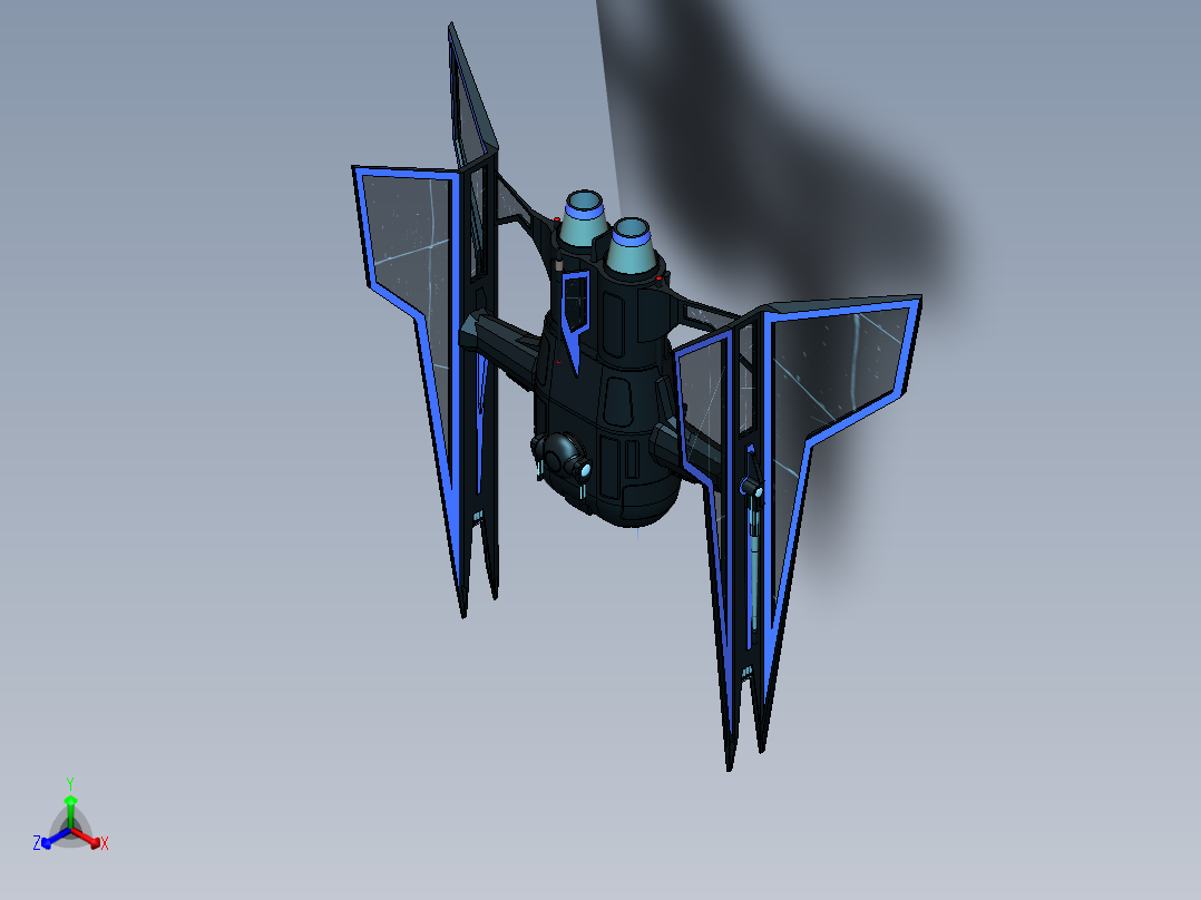 宇宙飞船正等轴测图