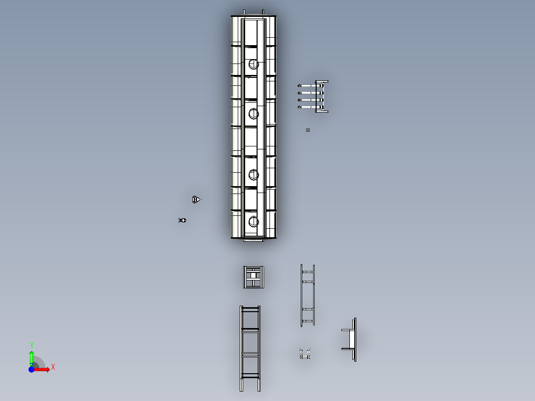 B2004676-50KL油罐车拖车前视图