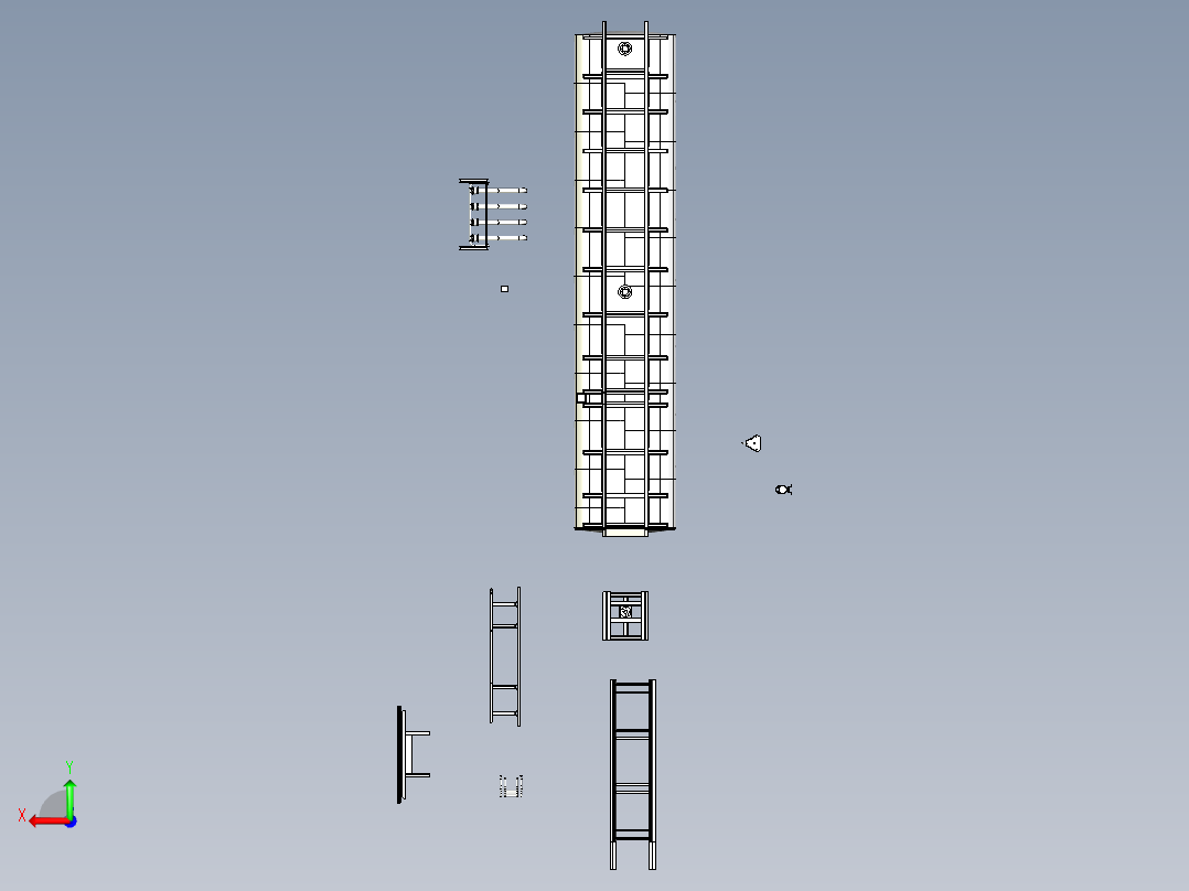 B2004676-50KL油罐车拖车俯视图