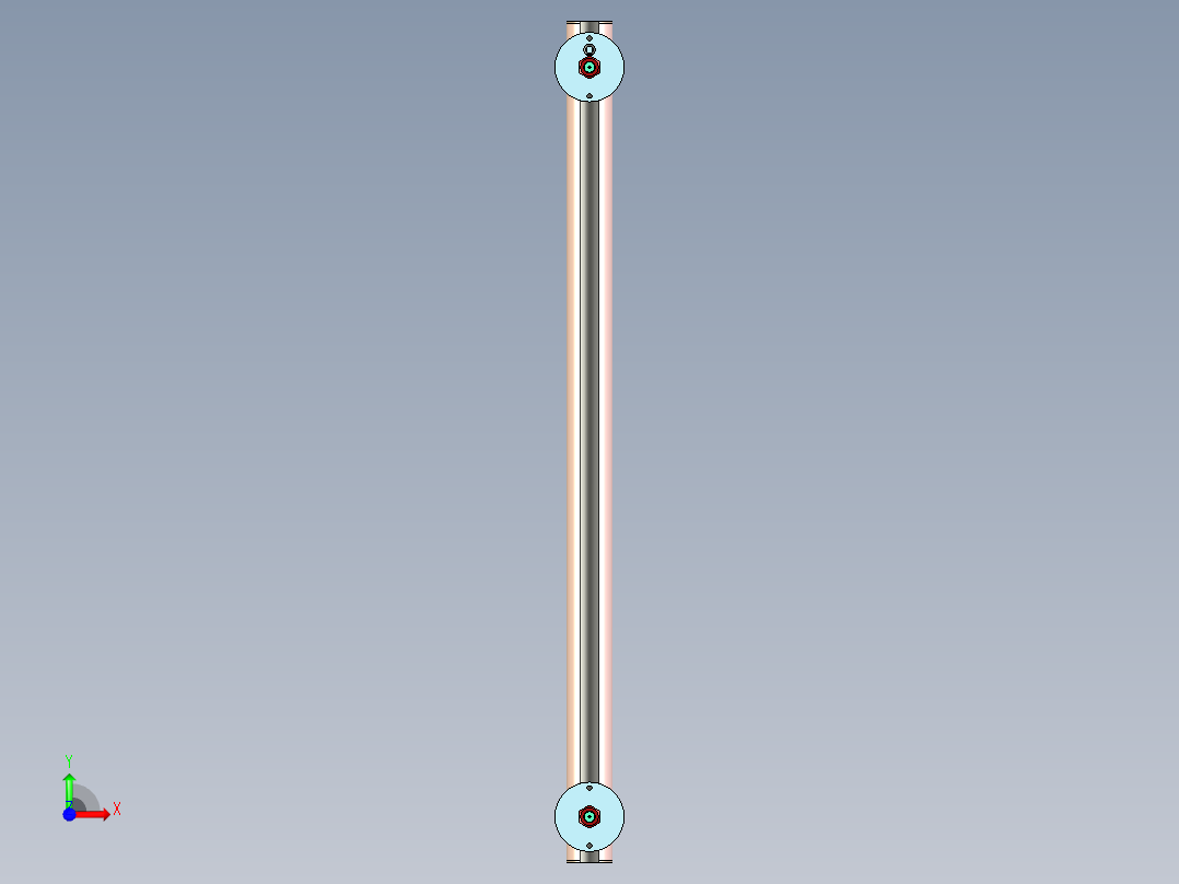 铁艺铝管吊灯前视图