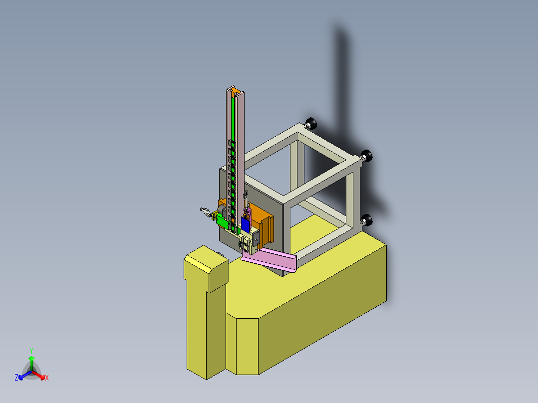 非标镭射机正等轴测图