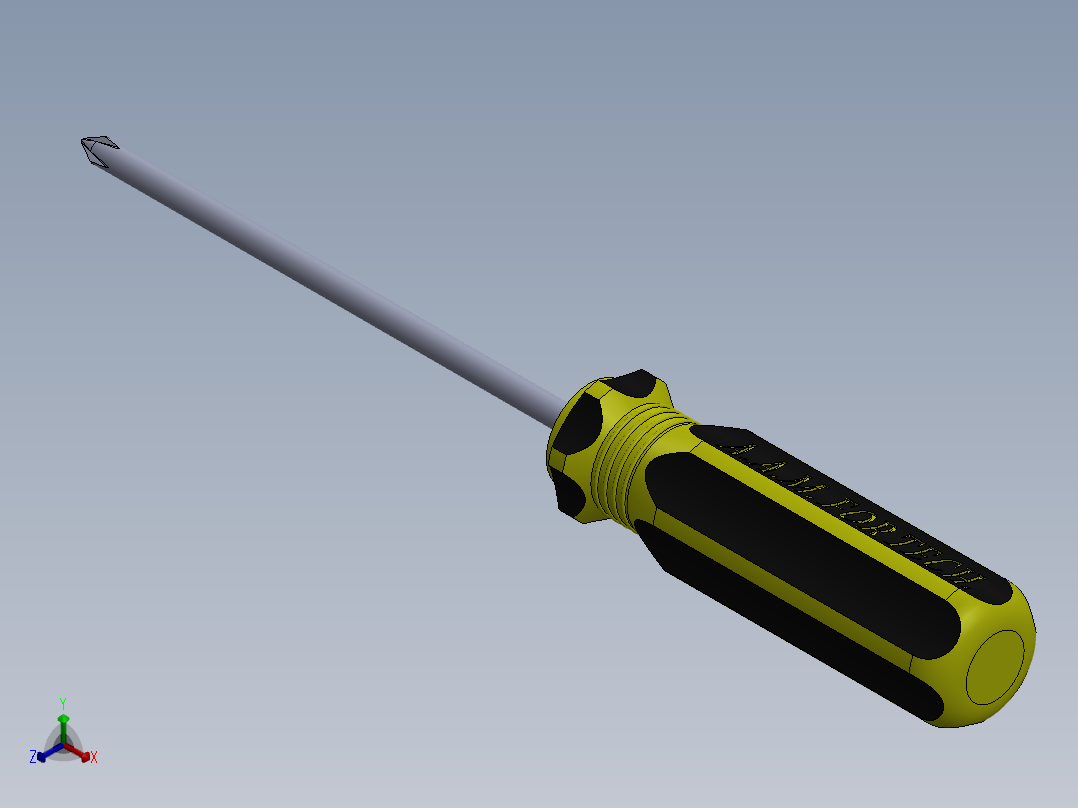 A0003743-螺丝刀正等轴测图