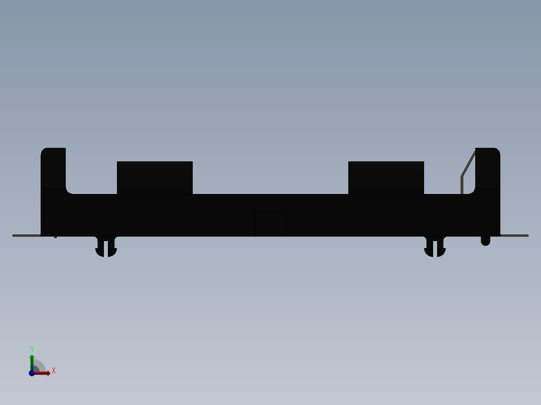 18650锂离子电池支架前视图