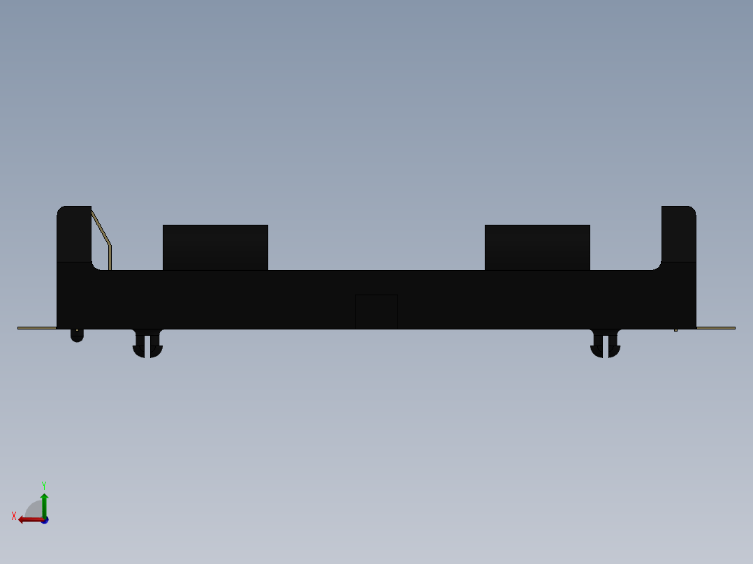18650锂离子电池支架后视图