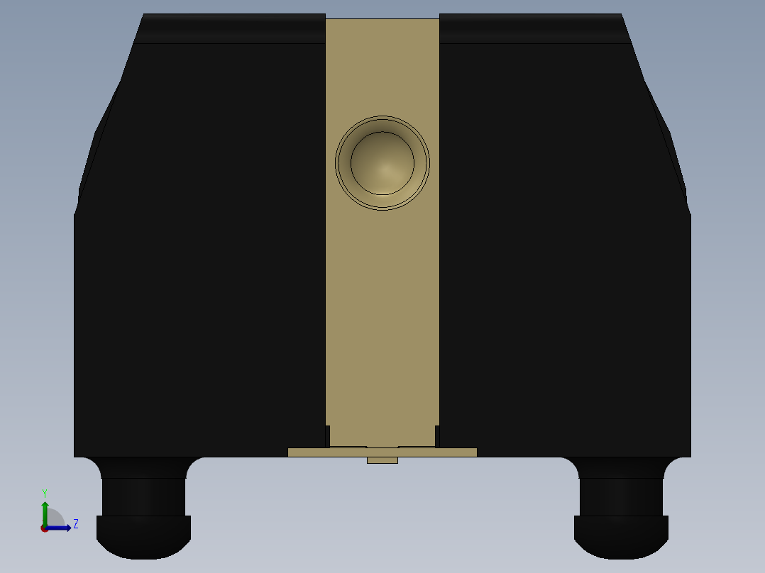 18650锂离子电池支架左视图