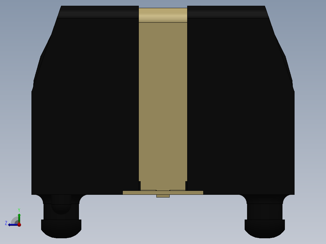 18650锂离子电池支架右视图