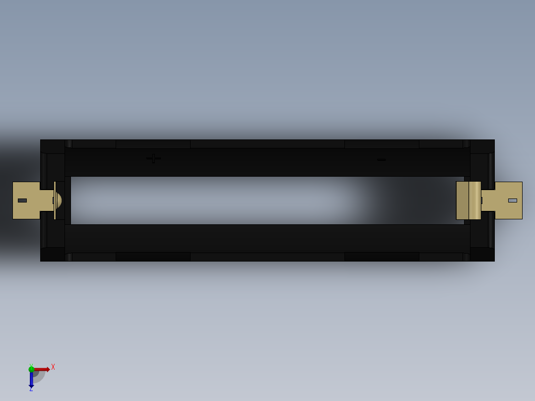 18650锂离子电池支架俯视图