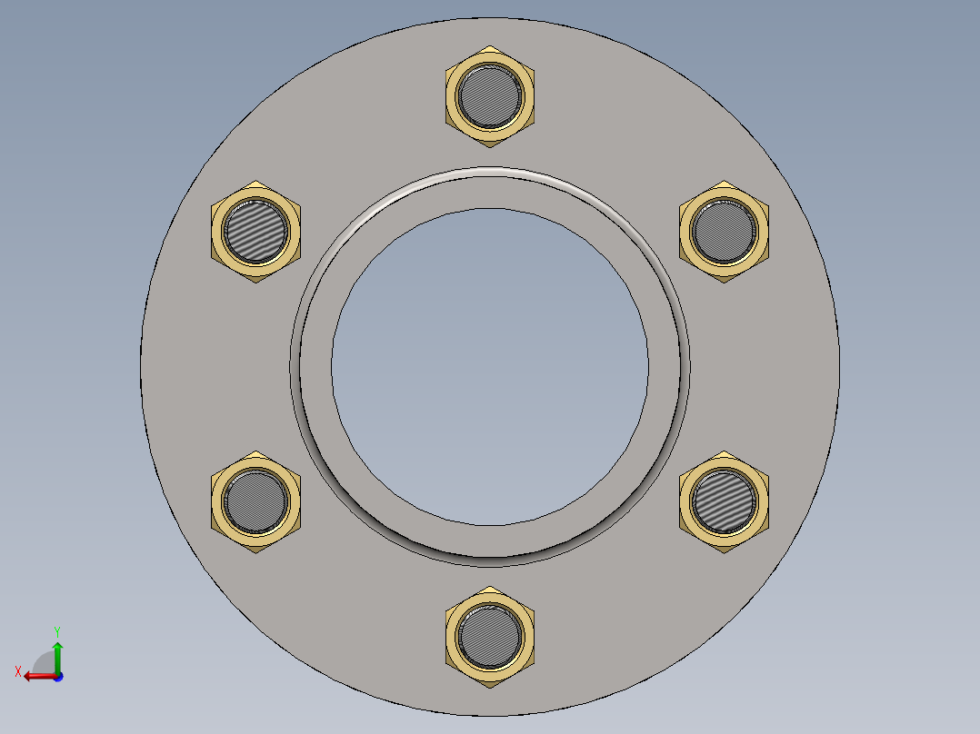 法兰联轴器后视图
