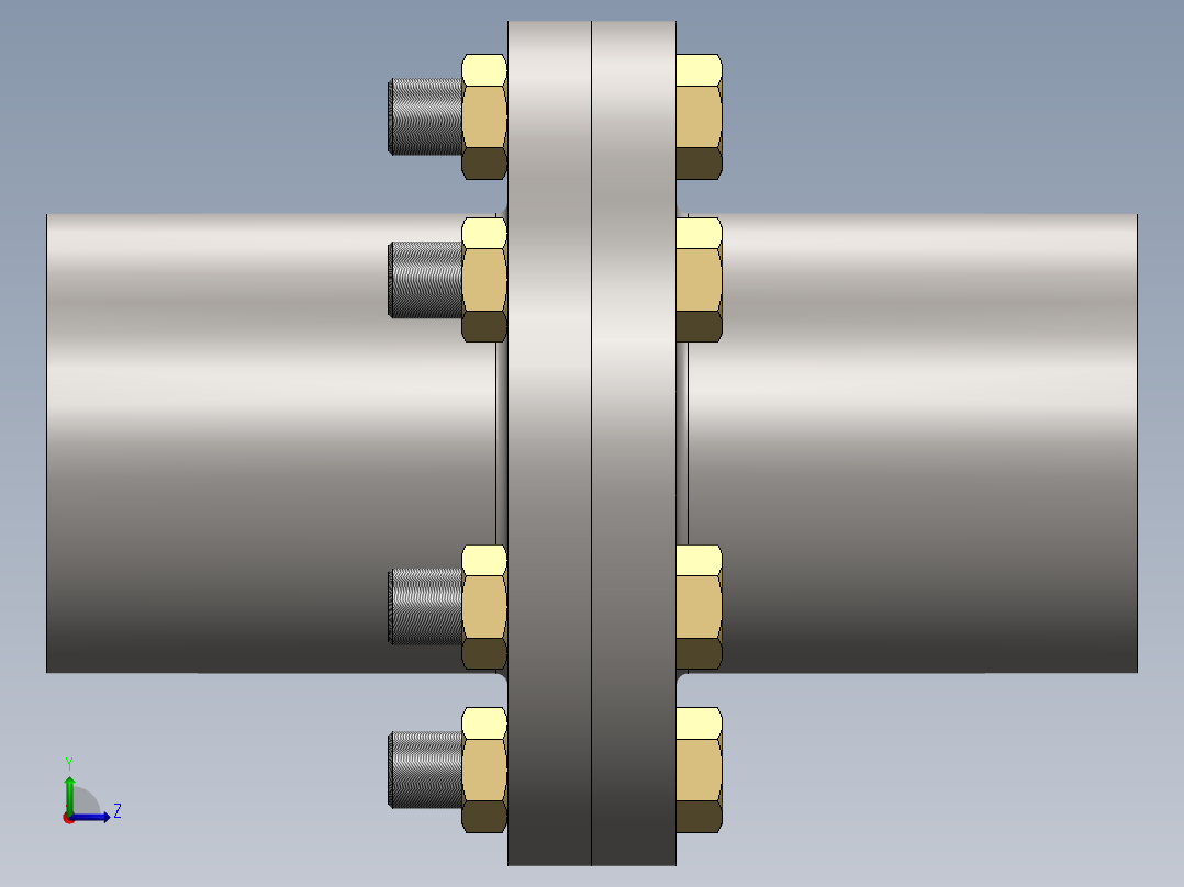 法兰联轴器左视图