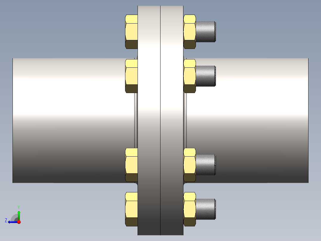 法兰联轴器右视图