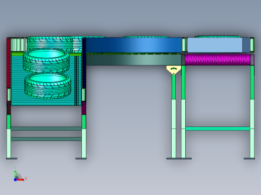 便于分流的传送线装置前视缩略图
