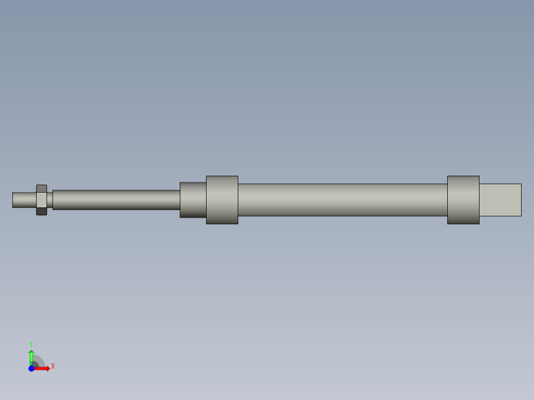 PK-KX气缸CM2E20-75-AT前视图
