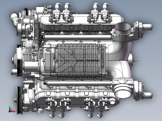 1802303-LS3 V8 发动机前视缩略图