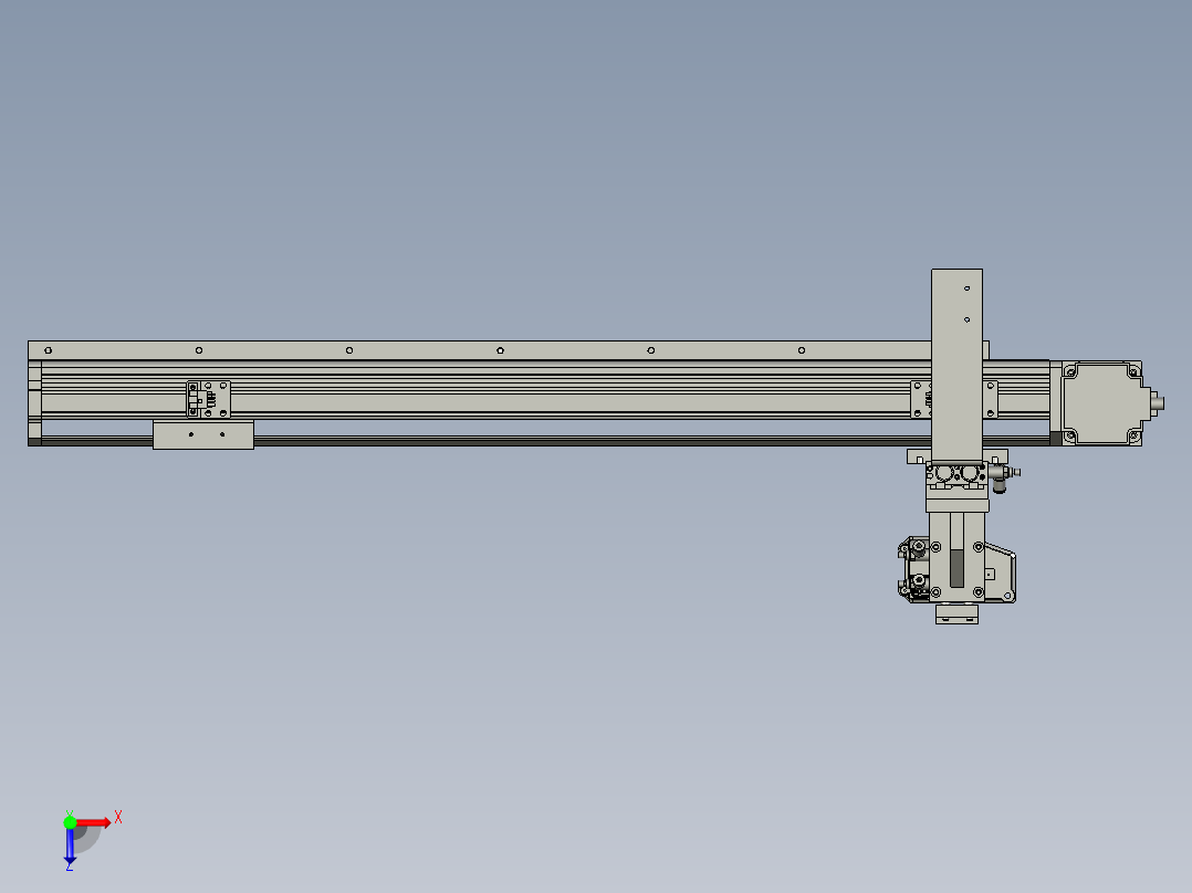 取料模组移动组件俯视图