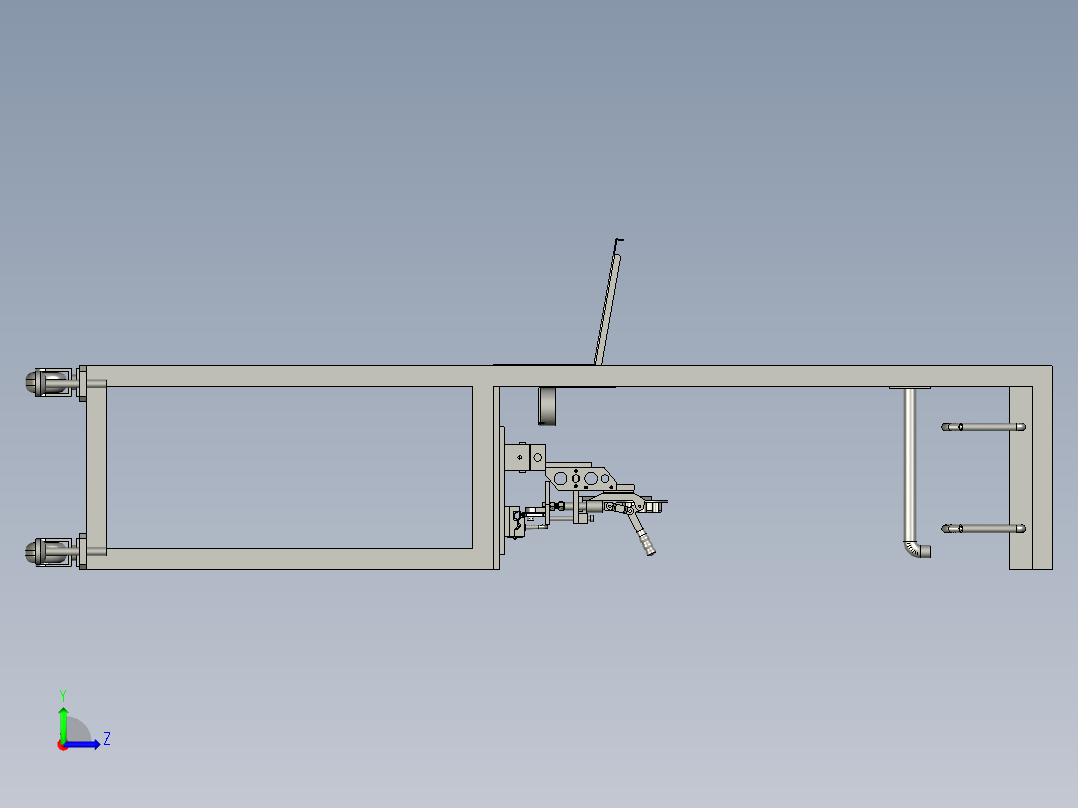 贴胶加工台及贴胶设备左视图