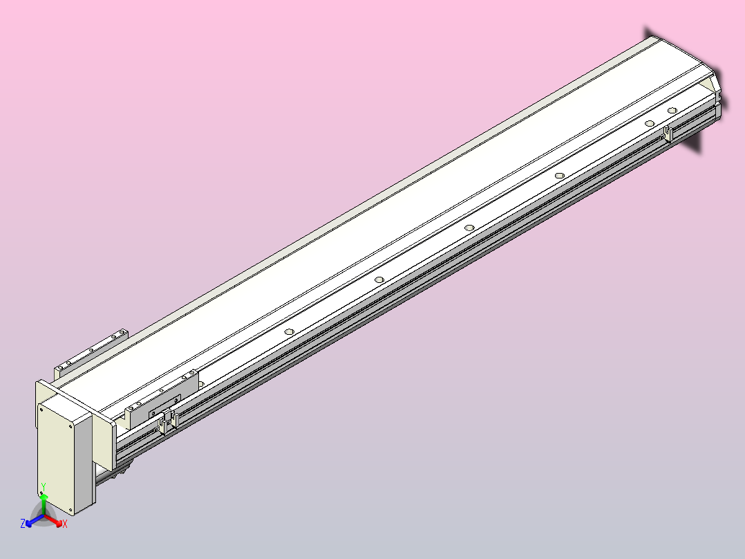MTH17标准螺杆滑台[MTH17-L#-1100-BM-P40-C3]主视图