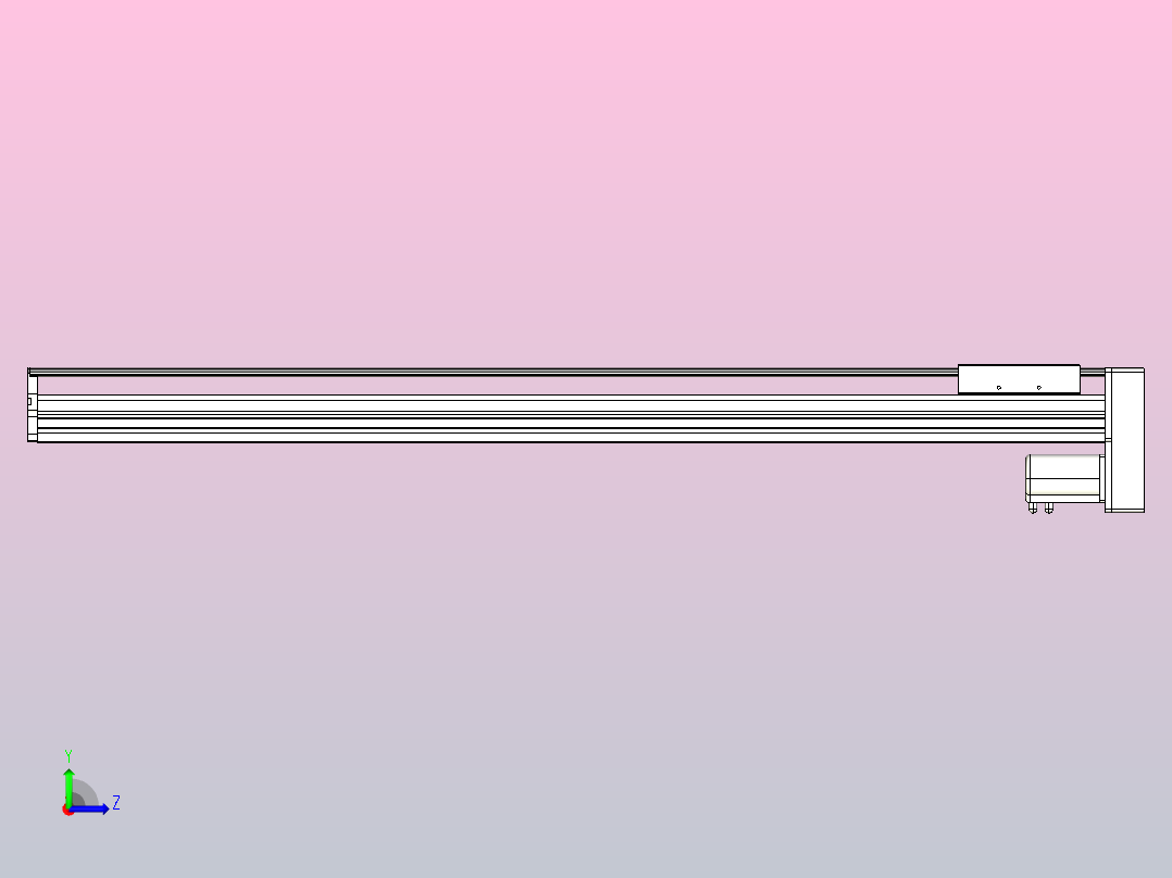 MTH17标准螺杆滑台[MTH17-L#-1100-BM-P40-C3]左视图