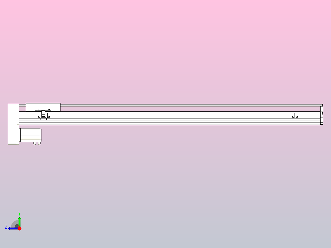 MTH17标准螺杆滑台[MTH17-L#-1100-BM-P40-C3]右视图