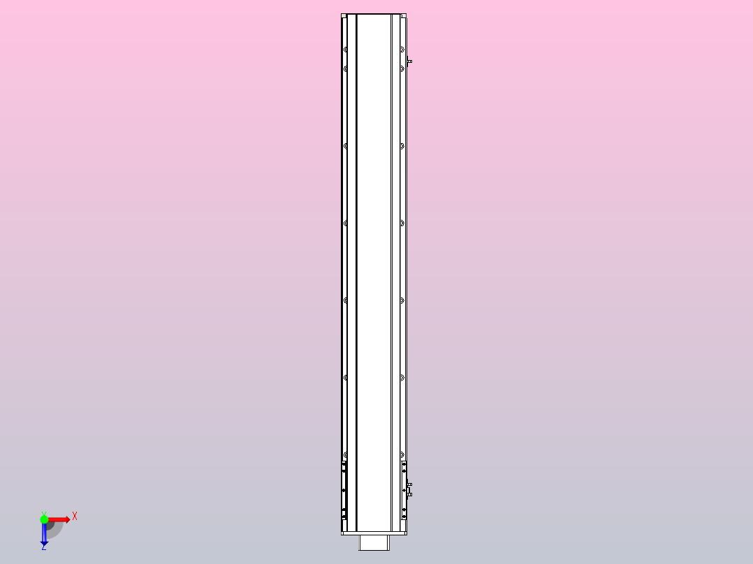 MTH17标准螺杆滑台[MTH17-L#-1100-BM-P40-C3]俯视图