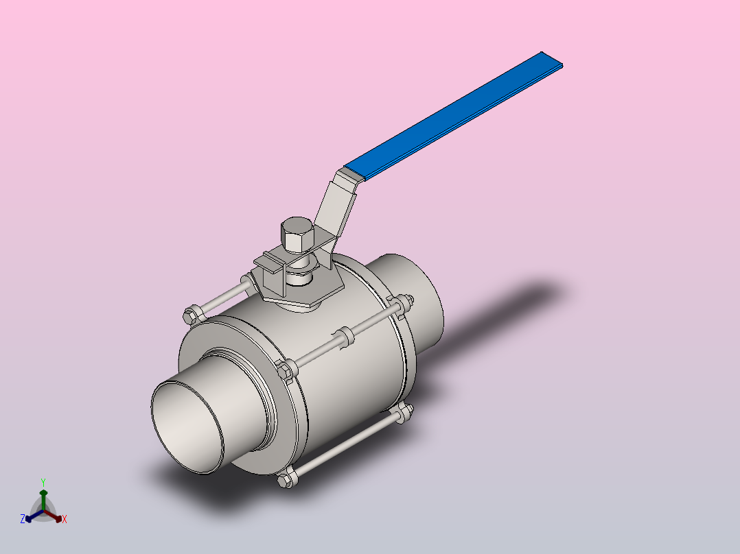 IQQ-02手动焊式球阀[IQQ-02-3s]主视图
