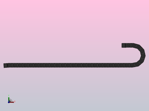 弯曲半径150内高45两侧打开型桥式拖链_DMD45BD-30-125-150R-30前视缩略图