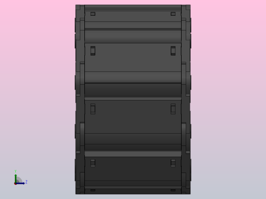 弯曲半径100内高35两侧打开型封闭式拖链_DMD35CD-35-130-100R-30左视缩略图