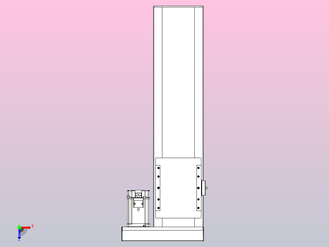 滚珠丝杠直线轴带导轨全封闭TPA-HCR-175D-2510C-L500-ML-Y-P75-N3俯视图